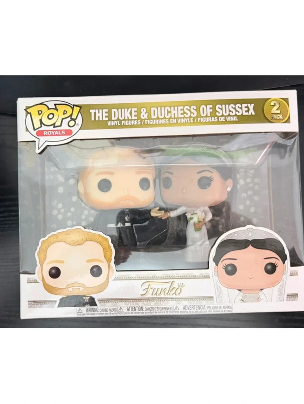 Funko Pop Royals Duke & Duchess of Sussex 2 Pack Harry Meghan Wedding Vinyl Box!